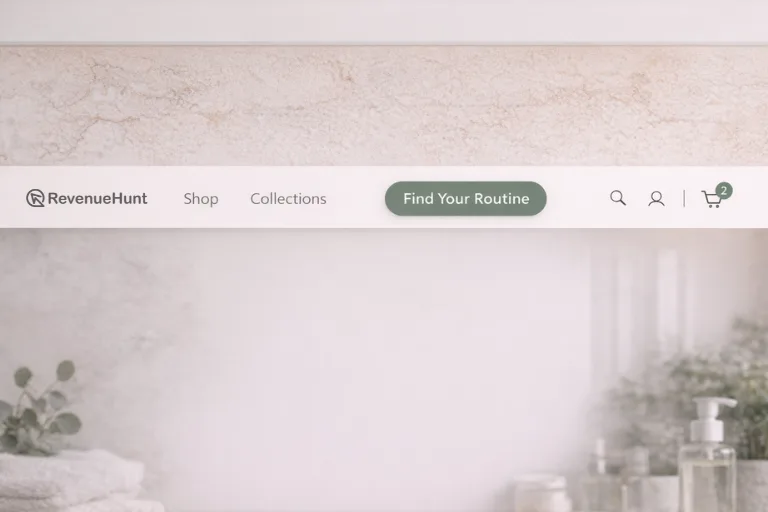 Main navigation showing a Find Your Routine link alongside the conventional product categories