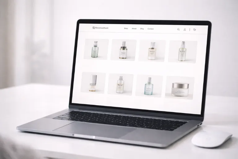 Quiz results page presenting a structured routine rather than a long list of products