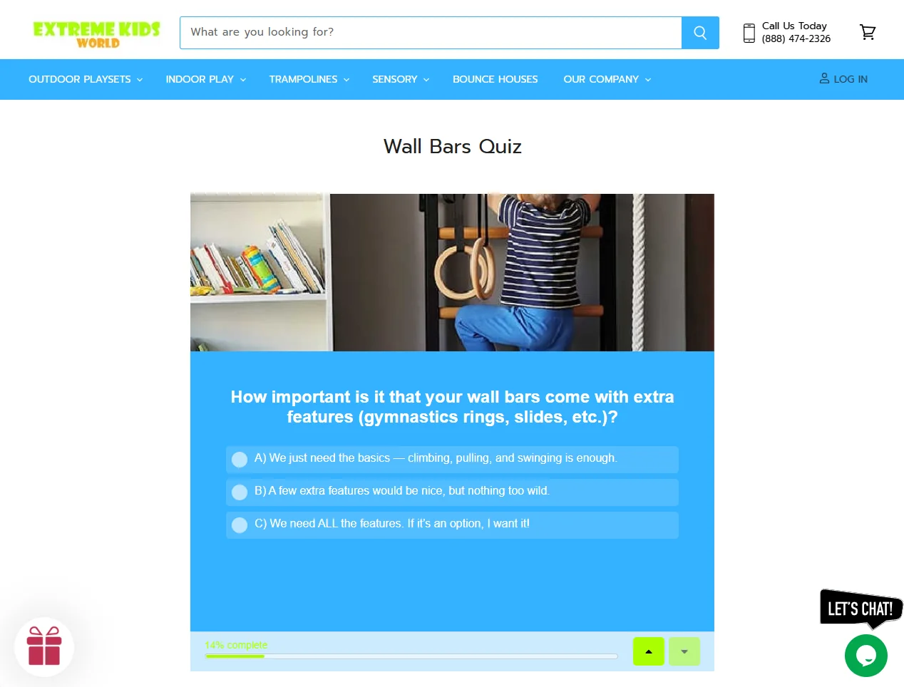Extreme Kids World Wall Bars Quiz screenshot