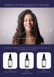 Sample Klaviyo email campaign tailored to the Curly Hair segment with curl-care product recommendations