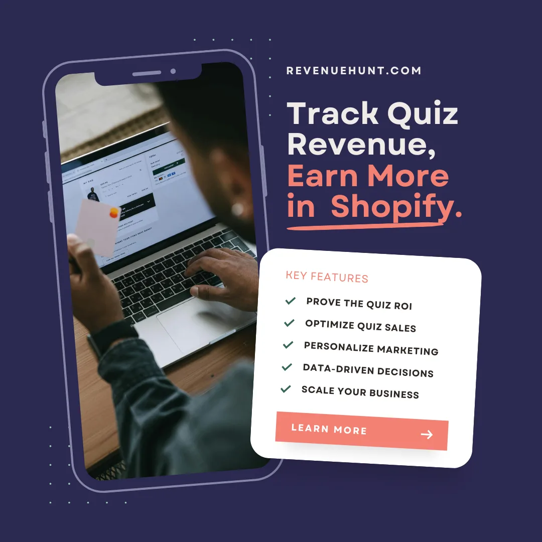 Shopify quiz revenue tracking