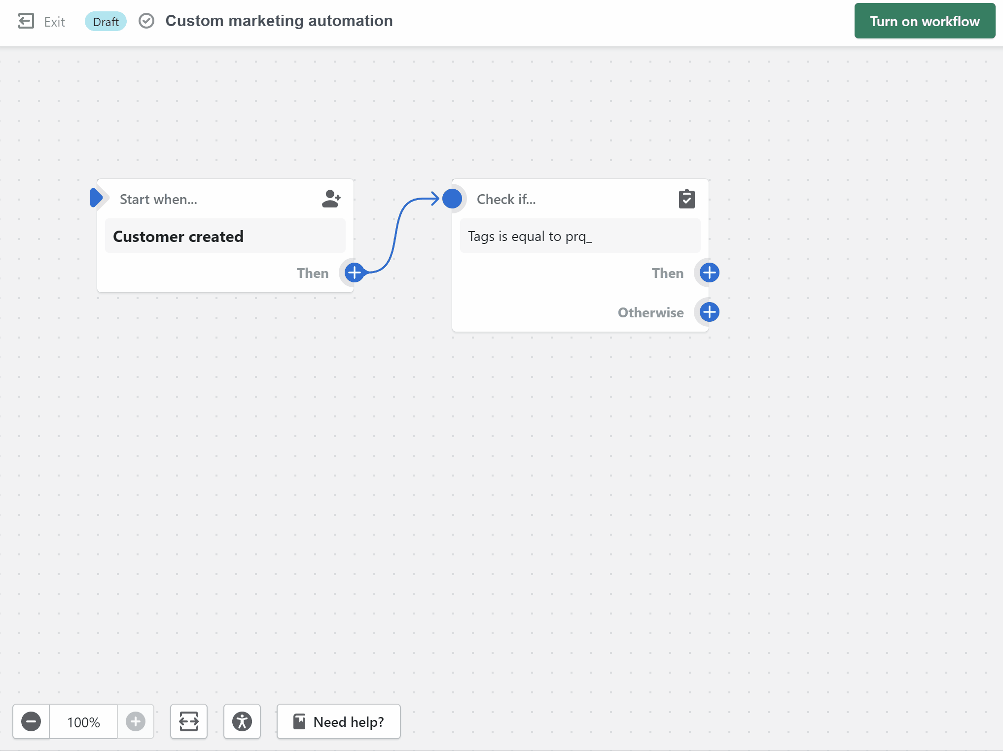 Set up Shopify Automation Flow RevenueHunt