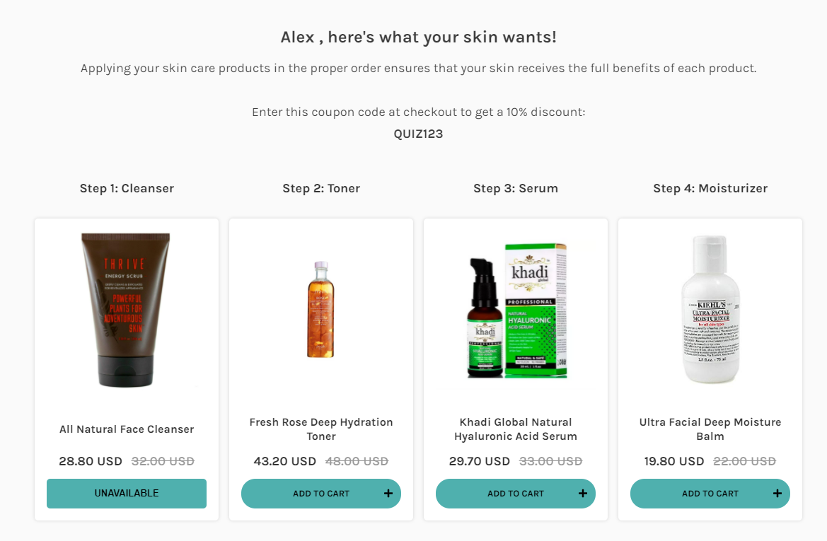 How to recommend a skincare routine with Slots - RevenueHunt