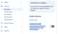 A screen displaying cloudflare's settings, in which the development mode is active.